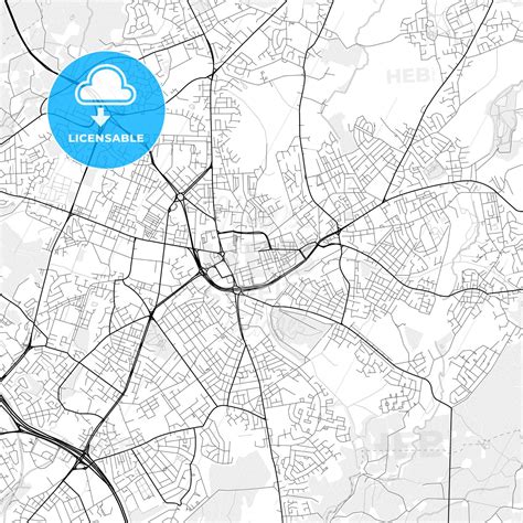 Vector PDF map of Oldham, England - HEBSTREITS