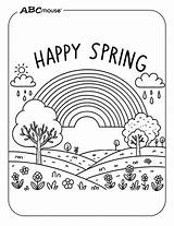 Spring Flower Coloring Pages Pre Free Printable  sketch template