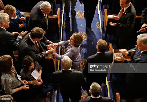 Speaker of the House Nancy Pelosi is congratulated while she walks... News Photo - Getty Images