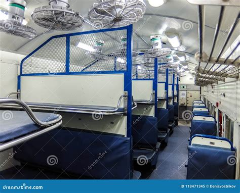 Indian Passenger Train Interior. New General Coach Stock Image - Image of dirty, railway: 118471345