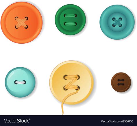 Clothing buttons Royalty Free Vector Image - VectorStock