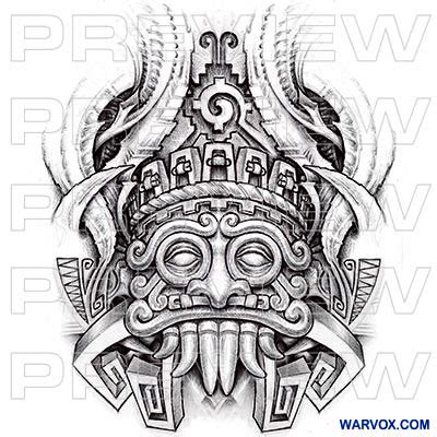 Tlaloc Rain God Tattoo Design - ₪ AZTEC TATTOOS ₪ Warvox Aztec Mayan ...