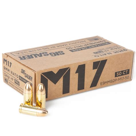 Murdoch's – SIG SAUER - 9mm +P Nato 124 Grain M17 FMJ Ammo