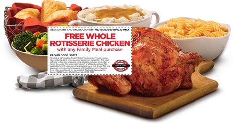 Free whole rotisserie chicken with your family meal at Boston Market #bostonmarket | The Coupons ...