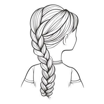 Side Braid Hair Coloring Page Free Printable Coloring - vrogue.co