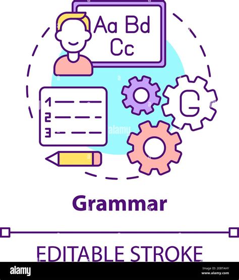 Grammar concept icon Stock Vector Image & Art - Alamy