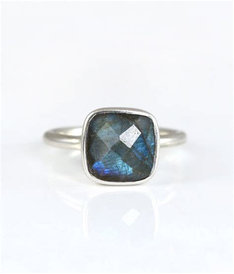 Labradorite Ring Sterling Silver Ring Statement Ring - Etsy