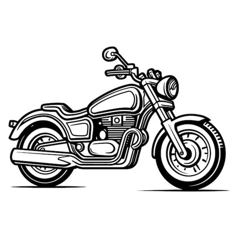 Premium Vector | Vintage motorcycle concept in black and white colors isolated vector illustration