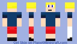 Blond-haired Boy with Blue Eyes Minecraft Skin