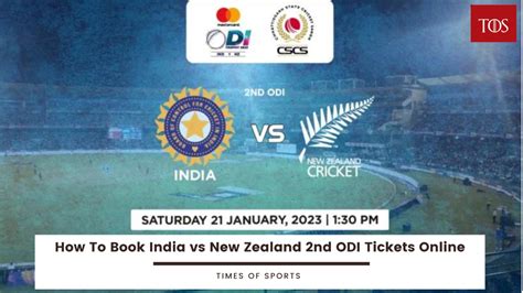 How To Book India vs New Zealand 2nd ODI Tickets Online