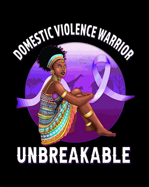 Domestic Violence Awareness Unbreakable Melanin Survivor Digital Art by ...