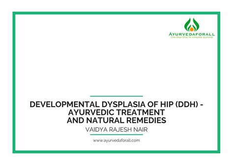 Developmental Dysplasia of Hip (DDH) - Ayurvedic Treatment, Diet ...