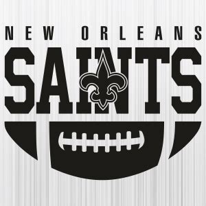 New Orleans Saints Ball Black Logo SVG | Saints NFL Logo PNG