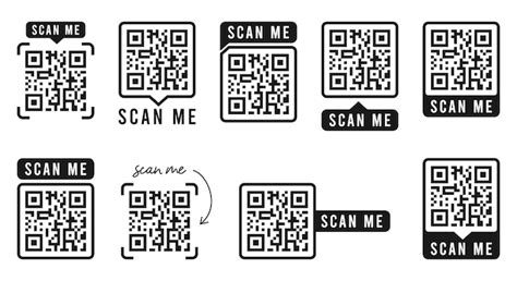 Premium Vector | QR code set Template of frames with text scan me and QR code Quick Response ...