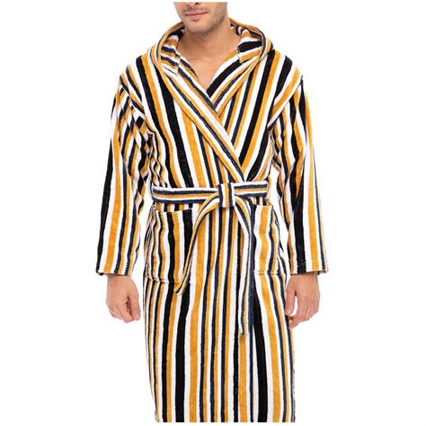 Men’s Multi Luxury Robes 100% Terry Cotton Hooded Bathrobe Spa Robe Bath Robes