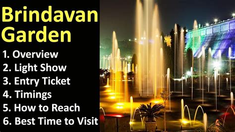 Brindavan Garden Mysore - Light Show, Entry Ticket, Timings, How to Reach, Best Time to Visit ...