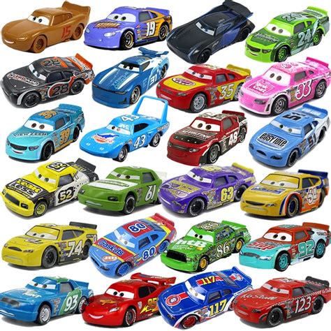 Disney Pixar Cars Toy Piston Cup Racer Lightning Mcqueen Dinoco Jackson ...