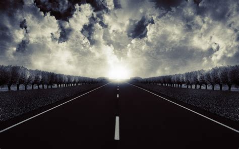 Beauty Of An Open Road HD desktop wallpaper : Widescreen : High Definition : Fullscreen