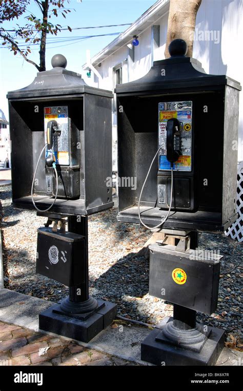 Telephone booths, Key West, Florida, USA Stock Photo - Alamy