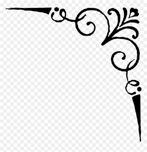 Filigree Corner Clip Art, HD Png Download - vhv