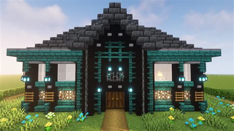 Warped House In Minecraft | Minecraft creaties, Minecraft