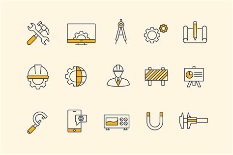 15 Engineering Icons | Custom-Designed Icons ~ Creative Market