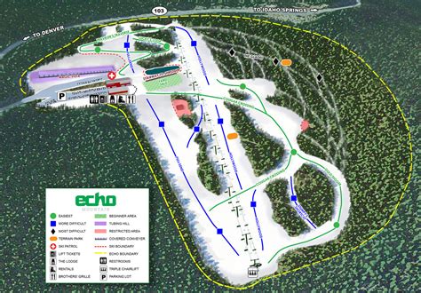 Echo Mountain Trail Map | SkiCentral.com