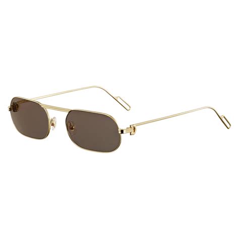 Cartier - Rectangular - Metal Gold Champagne Brown Flash Gold ...