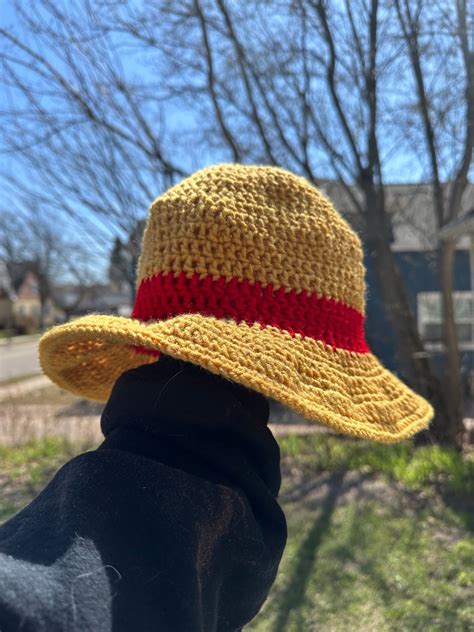 Anime Luffy Hat Cosplay Accessory Hat, Luffy Straw Hat, Homemade ...