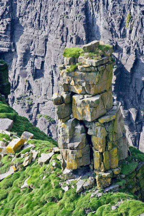 Cliffs of Moher, Strange Rock Formation, County Clare, Ireland Stock Photo - Image of ...