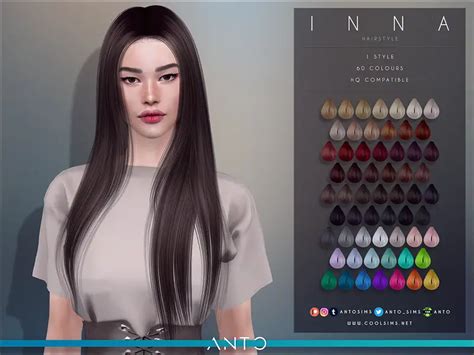 Sims 4 Hairs ~ The Sims Resource: Inna Hair by Anto