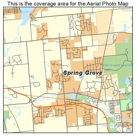 Aerial Photography Map of Spring Grove, IL Illinois