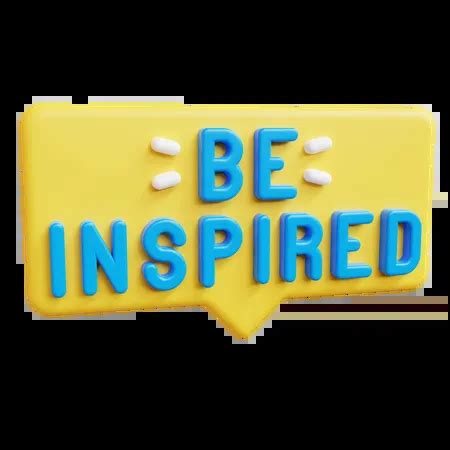 Be inspired 3D Icon download in PNG, OBJ or Blend format