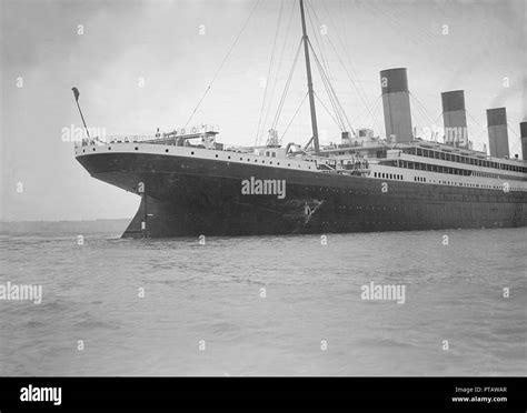 Hole torn in the hull of 'RMS Olympic' after the collision with 'HMS Hawke' in the Solent, 1911 ...