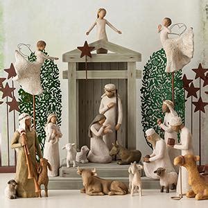 Amazon.com: Willow Tree Shepherd and Stable Animals, 4-piece set of figures by Susan Lordi 26105 ...
