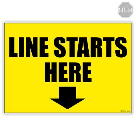 Line Starts Here Sign - Laminated Signage - A4 Size | Lazada PH