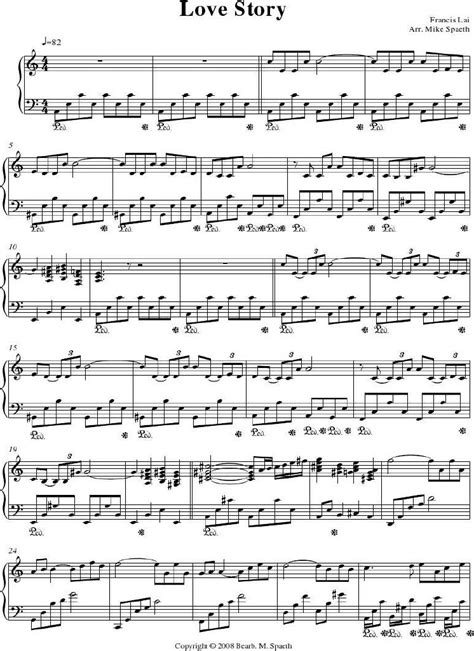 Love Story PIANO SHEET-RICHARD CLAYDERMAN | Piano sheet, Piano music ...