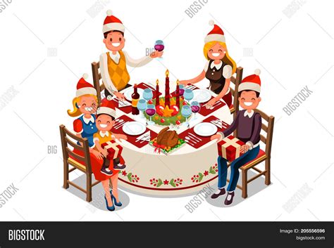 Christmas Dinner Vector & Photo (Free Trial) | Bigstock