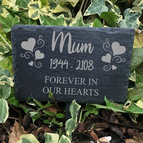 Memorial Plaque Personalised Engraved Grave Stone Slate Marker Headstone SLMR-3 | eBay