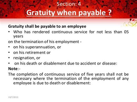 The payment of gratuity act,1972