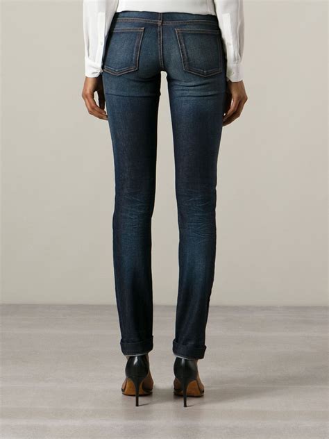 Lyst - Gucci Skinny Jeans in Blue