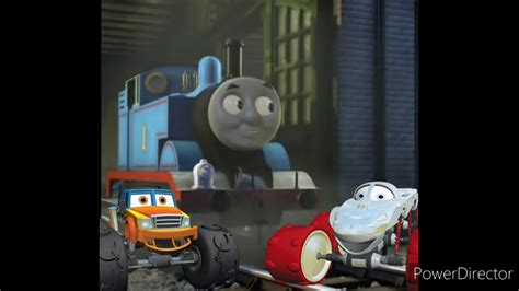 Thomas the Tank Engine meets Meteor & Little Tow the Crushington Park Monster Trucks - YouTube