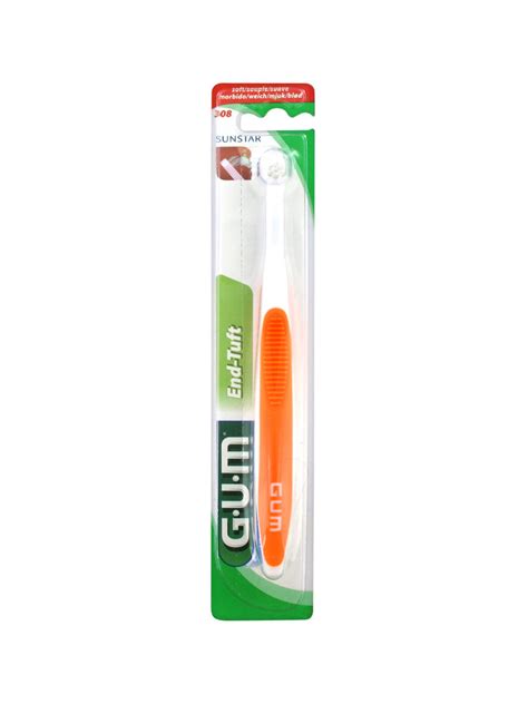 GUM End Tuft Toothbrush 308 - Colour: Orange