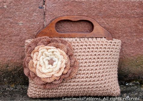 CROCHET PATTERNS for Women Flower Purse Bag Pattern - Etsy