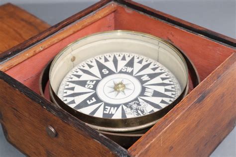 Nineteenth Century Boxed Ships Compass - Lannan Gallery