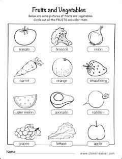 Fabulous Preschool Worksheets Fruits Vegetables Feelings Lesson Plan Esl