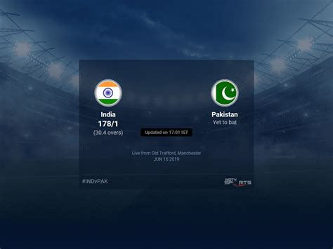 India vs Pakistan live score over Match 22 ODI 26 30 updates | Cricket News