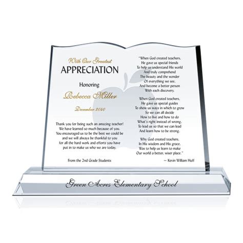 Best Teacher Appreciation Plaque | DIY Awards