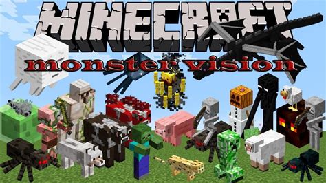 HOW TO LOOK MONSTER VISION IN MINECRAFT - YouTube