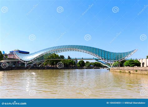 Bridge of Peace in Tbilisi, Georgia. the Bridge is One of the New Symbols of Tbilisi Editorial ...